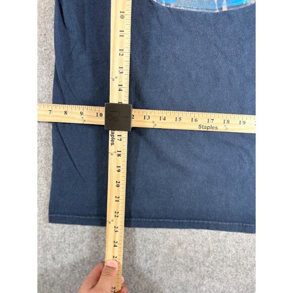 VTG Nike Center Swoosh Graphic Shirt Youth Large Navy Oval Logo Streetwear Y2K - Picture 4 of 5